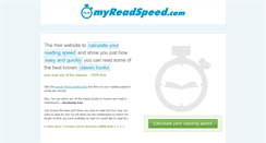 Desktop Screenshot of myreadspeed.com