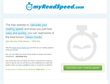 Tablet Screenshot of myreadspeed.com